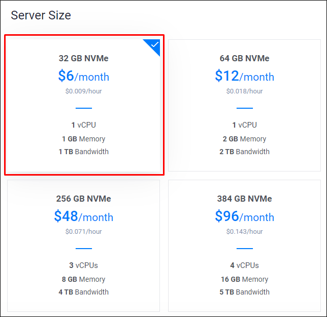 Server Size